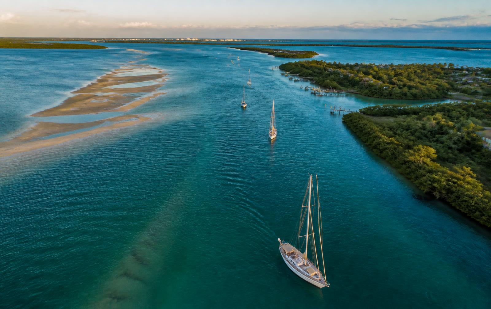 Aerial view of the Treasure Coast shoreline