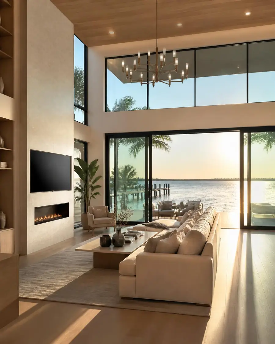 Light-filled coastal living room with ocean views